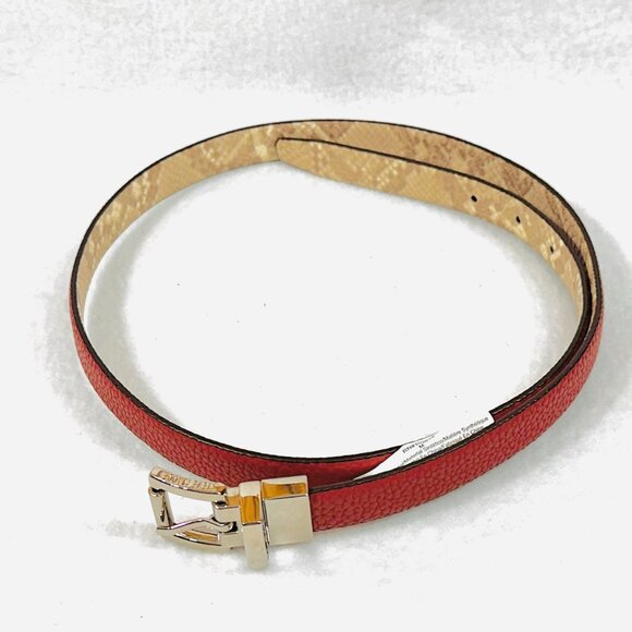 Steve Madden Faux Leather Reversible Belt w/Twist Buckle - Size M - Picture 9 of 11